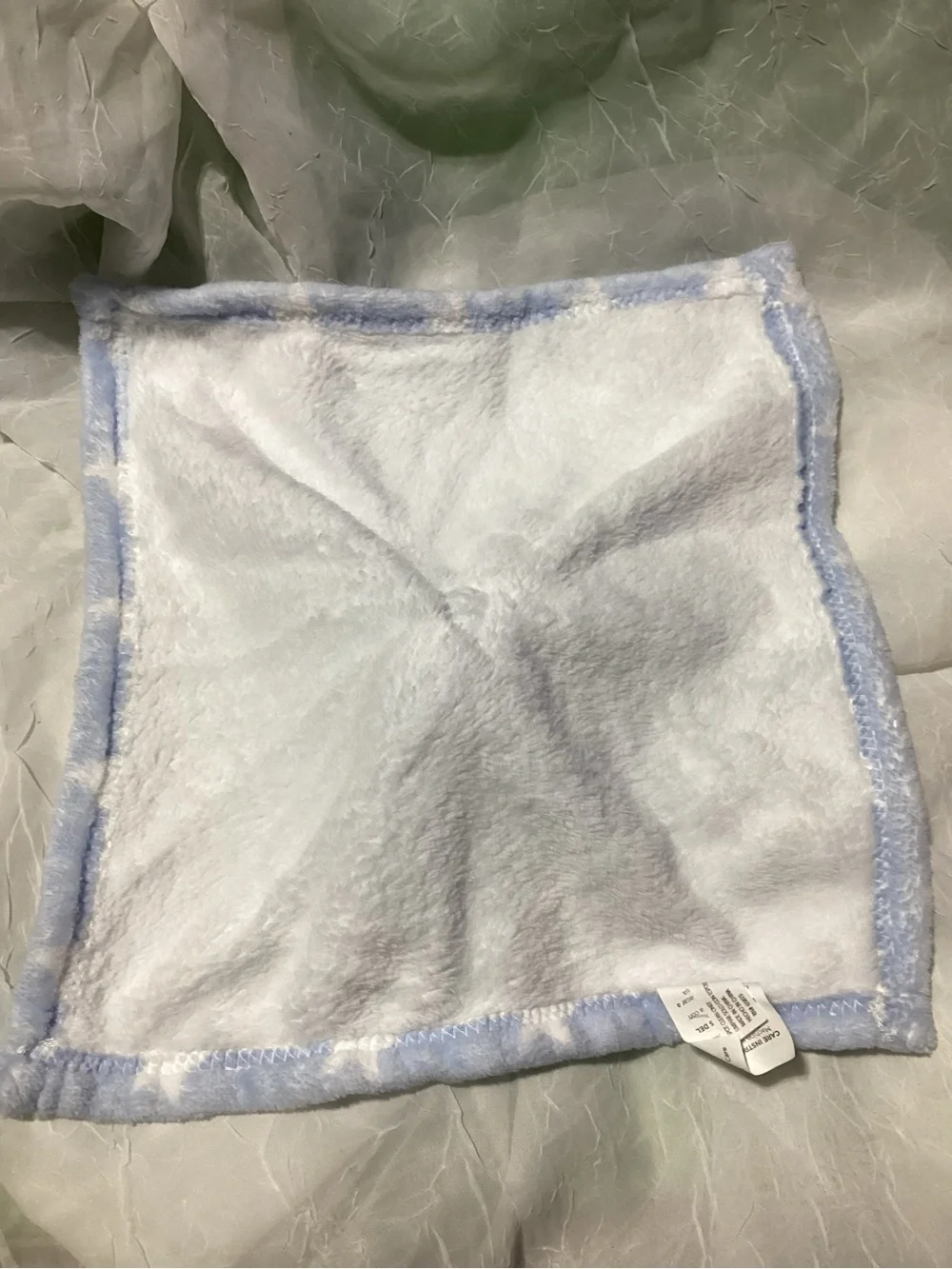 Swiggles Teddy Bear Light Blue & White Star Plush Baby Lovey Security Blanket